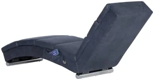 vidaXL Szezlong masujący, szary, sztuczna skóra zamszowa - Szezlongi - miniaturka - grafika 5