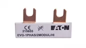 Bezpieczniki elektryczne - Eaton Szyna łączeniowa 1P 63A 10mm2 widełkowa EVG-1PHAS/2MODUL/HI 215655 215655 - miniaturka - grafika 1