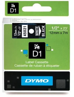 Dymo Standardowa taśma D1 - 19mm x 7m - biały/czarna - 45811 - Etykiety do drukarek - miniaturka - grafika 2