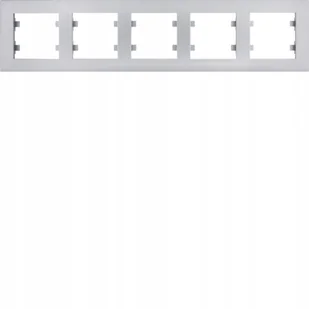 Hager lumina intense Ramka 5-krotna pozioma, srebrny WL5752 - Wyłączniki światła i elektryczne - miniaturka - grafika 2