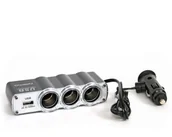 Akcesoria do nawigacji - Omega rodzielacz gniazd zapalniczki samochodowej z USB 40418 - miniaturka - grafika 1