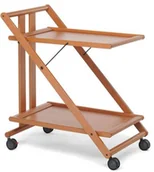 Stoliki dla dzieci - Foppapedretti Sprint Drewniany składany stolik na kółkach Ciemny brąz Foppapedretti - miniaturka - grafika 1