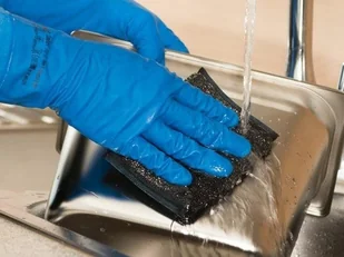 Vileda PROFESJONALNA Zmywak Inox Glitzi Power Pad 2szt 141656 000896 - Ściereczki, gąbki, czyściki - miniaturka - grafika 4