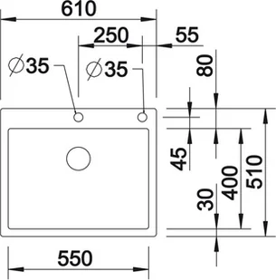 Blanco CLARON 550-IF/A 521639 - Zlewozmywaki - miniaturka - grafika 3