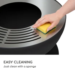 Blumfeldt Blumfeldt Savage 2.0 Rund, misa paleniskowa z grillem,  60 cm, stabilna podstawa, schowek na drewno GDI11-Sav2.0 Rund-BK - Paleniska ogrodowe - miniaturka - grafika 6