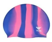 Pływanie - TYR silikonowy czepek pływacki kolorowe wzory, fioletowy LCSM-547 - miniaturka - grafika 1