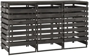 VidaXL Lumarko Osłona na 3 kosze na śmieci, 210x75x121 cm, malowana sosna 315412 VidaXL - Kosze na śmieci - miniaturka - grafika 3
