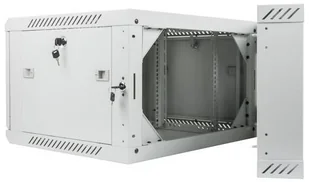 Lanberg Szafa wisząca dwusekcyjna 19 6U szara WF02-6606-10""S (WF02-6606-10S) - Szafy rack - miniaturka - grafika 3