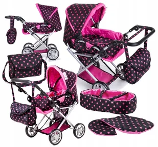 Duży wózek dla lalek 3w1 Głeboki Spacerowy Nosidło - Wózki dla lalek - miniaturka - grafika 6