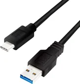 Kable komputerowe i do monitorów - Logilink Kabel USB USB 3.2 Gen1x1 męski USB-A na męski USB-C czarny 0,15 m CU0166 - miniaturka - grafika 1