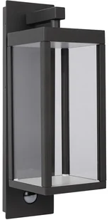 Lucide Elewacyjna LAMPA ścienna CLAIRETTE 28861/10/30 ogrodowa OPRAWA LED 15W z czujnikem ruchu IP54 czarna przezroczysta 28861/10/30 - Lampy ogrodowe - miniaturka - grafika 2
