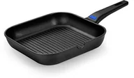 Patelnie - Monix Solid  patelnia do grillowania kwadratowa z odlewanego aluminium z powłoką nieprzywierającą Teflon Classic, 24 cm M350029 - miniaturka - grafika 1