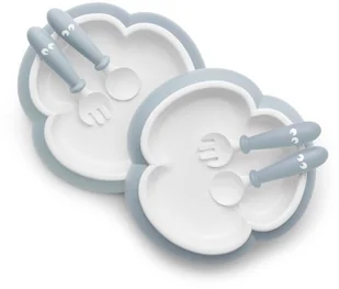 Baby Bjorn Talerzyki i Sztućce, Powder Blue, Zestaw - Sztućce dla dzieci - miniaturka - grafika 5