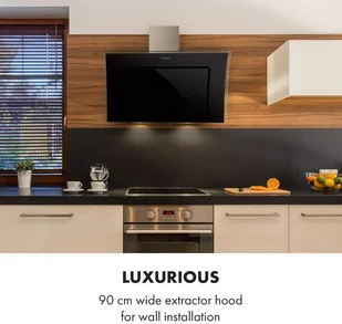 Klarstein Sabia 90 Czarny (CGCH2-Sabia-90-B) - Okapy kuchenne - miniaturka - grafika 2