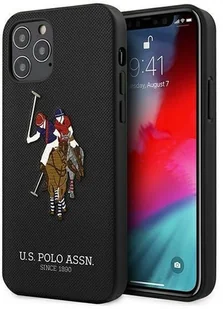 U.s. polo assn US Polo USHCP12LPUGFLBK iPhone 12 Pro Max 6,7" czarny/black Polo Embroidery Collection - Etui i futerały do telefonów - miniaturka - grafika 2