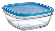 Pojemniki kuchenne - Duralex DURALEX Lys 9023 AM06 miska z niebieskim pokrywką, odpowiedni do zamrażania, wykonane ze szkła, 20,2 x 20,2 x 7,9 cm, przezroczysty 9023AM06 - miniaturka - grafika 1