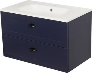 Gante Wisząca szafka z umywalką granatowy mat 80 cm seria Grend GRD-GN-U81/46/2 + GREND-8 - Szafki łazienkowe Gante Wisząca szafka z umywalką granatowy mat 80 cm seria Grend GRD-GN-U81/46/2 + GREND-8 - Szafki łazienkowe - miniaturka - grafika 1