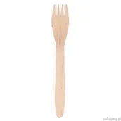Naczynia i sztućce jednorazowe - ContiPack Widelec Drewniany EKO 100 sztuk 16 cm - miniaturka - grafika 1