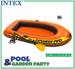 Intex Ponton Explorer PRO 300 Set 244 x 117 x 36 cm wiosła + pompka 58358 - Pontony - miniaturka - grafika 3