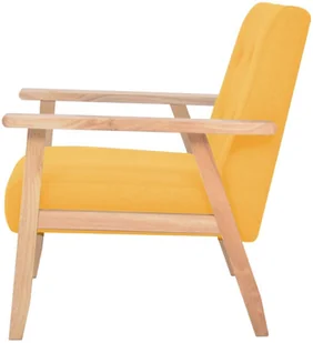 vidaXL Fotel tapicerowany, żółty - Fotele - miniaturka - grafika 4
