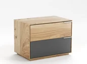 Szafki nocne - Meble Magnat Szafka nocna dębowa lite drewno masywne Teramo - miniaturka - grafika 1