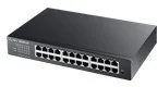 Przełączniki KVM - ZyXEL Communications GS1900-24E 24-port Desktop Gigabit Web Smart switch: 24x Gigabit metal, IPv6, 802.3az (Green), Easy set up wizard, fanless, 19" rackmount kit GS1900-24E-EU0101F - miniaturka - grafika 1