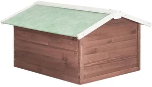 vidaXL Lumarko Garaż dla kosiarki robotycznej, 72x87x50, biel i mokka, jodła 170880 - Pozostałe narzędzia ogrodowe - miniaturka - grafika 5