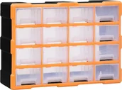 Skrzynki i torby narzędziowe - vidaXL vidaXL Organizer z 16 średnimi szufladkami 52x16x37 cm - miniaturka - grafika 1