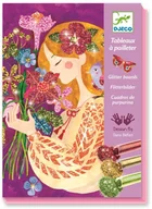 Zabawki kreatywne - Djeco KWIATKI zestaw artystyczny z brokatem DJ09508 - miniaturka - grafika 1