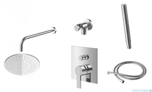 Kohlman Gixs zestaw prysznicowy z deszczownicą 40cm chrom QW210GR40 | - Zestawy prysznicowe - miniaturka - grafika 3