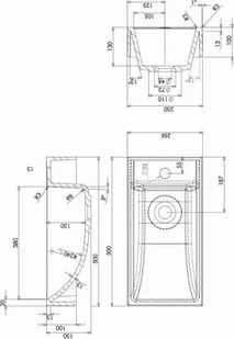 Omnires Corfu BP Marble+ 50x25 - Umywalki - miniaturka - grafika 2