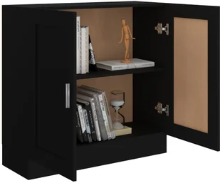 VidaXL Szafka na książki, czarna, 82,5 x 30,5 x 80 cm, płyta wiórowa 802706 VidaXL - Regały - miniaturka - grafika 4