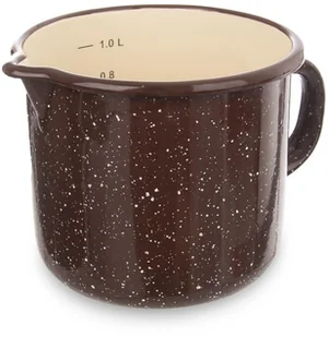 Orion Kubek z miarką garnek emaliowany retro 1,2L 12cm 113164 - Kubki - miniaturka - grafika 2