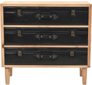 vidaXL Szafka z szufladami, lite drewno jodłowe, 80 x 36 x 75 cm - Komody - miniaturka - grafika 6
