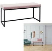 Taborety i hokery - DKWADRAT Ławka Donore różowa 230768 - miniaturka - grafika 1