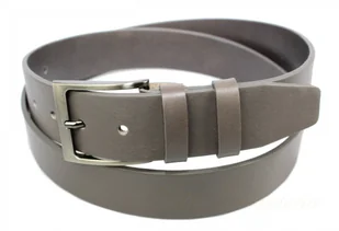 Pas-Max Pasek Skórzany Damski (PL) Gładki 40 mm Skóra Licowa EXTRA GRAFITOWO-BEŻOWY - Paski - miniaturka - grafika 2