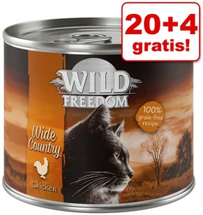 Wild Freedom 20 + 4 gratis! Wild Freedom 24 x 200 g Kitten Golden Valley królik i kurczak | - Mokra karma dla kotów - miniaturka - grafika 3
