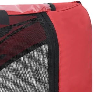 VidaXL Lumarko Przyczepka rowerowa dla zwierzaka, czerwono-czarna 92594 VidaXL - Sprzęt podróżny i transportery dla psów - miniaturka - grafika 6