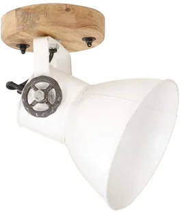 VidaXL Industrialne lampy na ścianę/sufit 2 szt., białe, 20x25 cm, E27 320519  VidaXL - Lampy sufitowe - miniaturka - grafika 4