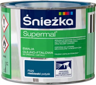 ŚNIEŻKA ŚNIEŻKA SUPERMAL EMALIA OLEJNO-FTALOWA POPIELATY JASNY POŁYSK RAL7047 0,2L q126000200R704700 - Emalie - miniaturka - grafika 2