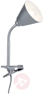 Paulmann Vitis lampa z klipsem, szara - Lampy stojące - miniaturka - grafika 3