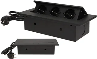 Orno Gniazda wpuszczane w blat 3x250V z płaskim, frezowanym rantem i przewodem 1,5 m OR-AE-1337/B OR-AE-1337/B - Gniazdka elektryczne - miniaturka - grafika 4