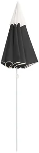 vidaXL Parasol ogrodowy na stalowym słupku, antracytowy, 180 cm 315542 - Parasole ogrodowe - miniaturka - grafika 4
