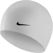 Pływanie - Nike Swim Swim Solid Czepek silikonowy, white 2021 Czepki pływackie 93060-100-OSFA - miniaturka - grafika 1