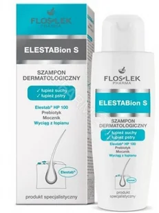 Flos-Lek Floslek ELESTABion S - Szampon dermatologiczny, łupież suchy, łupież pstry - Szampony do włosów - miniaturka - grafika 3