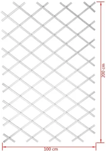 Nature Outsideliving Ogrodowa krata do pnączy, 100x200 cm, PVC, biała, 6040703 6040703 - Kratki i pergole - miniaturka - grafika 4