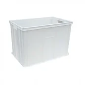 Pojemniki przemysłowe - Artech Pojemnik skrzynka plastikowa pełna EURO 410-1 BIAŁA PEART 410 BIAŁA PEART - miniaturka - grafika 1
