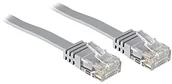 Kable miedziane - LINDY Patchcord Cat.6 U/UTP płaski 5m szary 47494 - miniaturka - grafika 1
