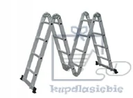 Drabiny - G21 Drabina przegubowa 4 x 3 wielofunkcyjna GA SZ 3,7m + podest - miniaturka - grafika 1