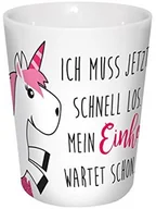 Kubki - infinite by GEDA LABELS Infinite by GEDA LABELS 15906 jednorożec czeka na Ciebie już kubek porcelanowy V Mug około 300 ML, biały/różowy, 8,5 x 8,5 x 10 cm 15906 - miniaturka - grafika 1